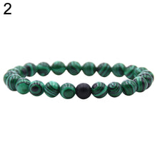 Load image into Gallery viewer, 1Pc/2Pcs 8mm Fashion Faux Pumice Stone Malachite Bracelet Couple Accessory - provenclothes