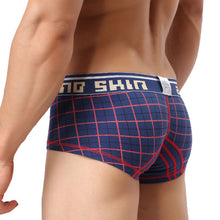Load image into Gallery viewer, Fashion Men's Sexy Boxer Briefs Bulge Pouch Checked Plaid Underwear Underpants - provenclothes