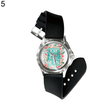 Load image into Gallery viewer, Vintage Flower Leaf Letter Print Dial Analog Display Quartz Unisex Wrist Watch - provenclothes