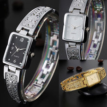 Load image into Gallery viewer, Lady's Square Case Stainless Steel Band Analog Quartz Bracelet Dress Wrist Watch - provenclothes
