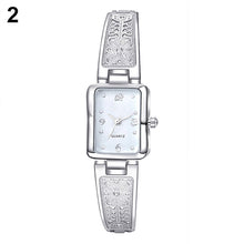 Load image into Gallery viewer, Lady's Square Case Stainless Steel Band Analog Quartz Bracelet Dress Wrist Watch - provenclothes