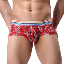 Load image into Gallery viewer, Men Sexy Soft See-through Lace Multicolor Belt Boxer Brief Underwear Underpants - provenclothes