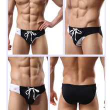 Load image into Gallery viewer, Men's Sexy Color Block Smooth Bulge Pouch Shorts Swimming Trunks Bikini Briefs - provenclothes