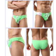 Load image into Gallery viewer, Men's Sexy Color Block Smooth Bulge Pouch Shorts Swimming Trunks Bikini Briefs - provenclothes