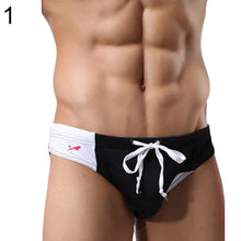 Load image into Gallery viewer, Men's Sexy Color Block Smooth Bulge Pouch Shorts Swimming Trunks Bikini Briefs - provenclothes