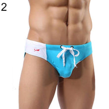 Load image into Gallery viewer, Men's Sexy Color Block Smooth Bulge Pouch Shorts Swimming Trunks Bikini Briefs - provenclothes