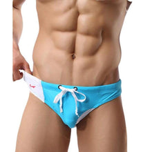 Load image into Gallery viewer, Men's Sexy Color Block Smooth Bulge Pouch Shorts Swimming Trunks Bikini Briefs - provenclothes