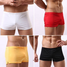 Load image into Gallery viewer, Men Breathable Underwear Ice Silk Boxer Briefs Bulge Pouch Low Rise Underpants - provenclothes