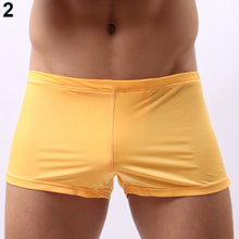 Load image into Gallery viewer, Men Breathable Underwear Ice Silk Boxer Briefs Bulge Pouch Low Rise Underpants - provenclothes