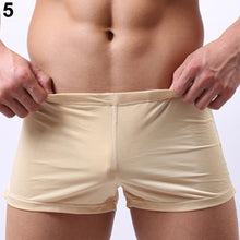 Load image into Gallery viewer, Men Breathable Underwear Ice Silk Boxer Briefs Bulge Pouch Low Rise Underpants - provenclothes