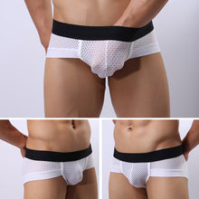 Load image into Gallery viewer, Men's Sexy Low Rise Breathable Mesh Underpants U Convex Briefs Underwear - provenclothes