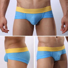 Load image into Gallery viewer, Men's Sexy Low Rise Breathable Mesh Underpants U Convex Briefs Underwear - provenclothes