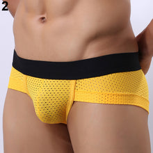 Load image into Gallery viewer, Men's Sexy Low Rise Breathable Mesh Underpants U Convex Briefs Underwear - provenclothes