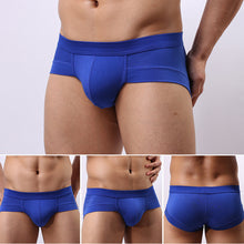 Load image into Gallery viewer, Men Sexy Solid Color Low Rise Briefs Breathable Bulge Pouch Underwear Underpants - provenclothes