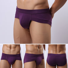 Load image into Gallery viewer, Men Sexy Solid Color Low Rise Briefs Breathable Bulge Pouch Underwear Underpants - provenclothes