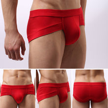 Load image into Gallery viewer, Men Sexy Solid Color Low Rise Briefs Breathable Bulge Pouch Underwear Underpants - provenclothes