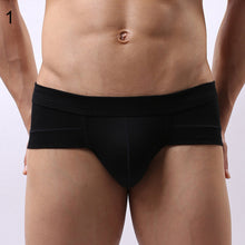 Load image into Gallery viewer, Men Sexy Solid Color Low Rise Briefs Breathable Bulge Pouch Underwear Underpants - provenclothes