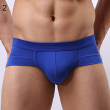 Load image into Gallery viewer, Men Sexy Solid Color Low Rise Briefs Breathable Bulge Pouch Underwear Underpants - provenclothes