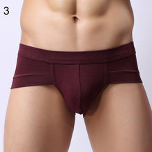 Load image into Gallery viewer, Men Sexy Solid Color Low Rise Briefs Breathable Bulge Pouch Underwear Underpants - provenclothes