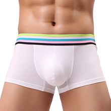 Load image into Gallery viewer, Men Sexy Underwear Trunks Breathable Bulge Pouch Stripe Waist Boxer Briefs - provenclothes