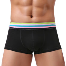 Load image into Gallery viewer, Men Sexy Underwear Trunks Breathable Bulge Pouch Stripe Waist Boxer Briefs - provenclothes