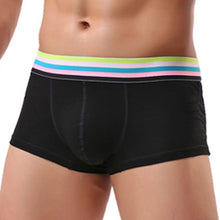 Load image into Gallery viewer, Men Sexy Underwear Trunks Breathable Bulge Pouch Stripe Waist Boxer Briefs - provenclothes