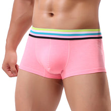Load image into Gallery viewer, Men Sexy Underwear Trunks Breathable Bulge Pouch Stripe Waist Boxer Briefs - provenclothes