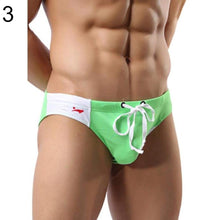 Load image into Gallery viewer, Men's Sexy Color Block Smooth Bulge Pouch Shorts Swimming Trunks Bikini Briefs - provenclothes