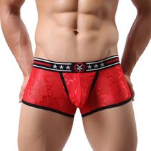 Load image into Gallery viewer, Men Breathable Underwear Ice Silk Boxer Briefs Bulge Pouch Low Rise Underpants - provenclothes