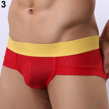 Load image into Gallery viewer, Men's Sexy Low Rise Breathable Mesh Underpants U Convex Briefs Underwear - provenclothes