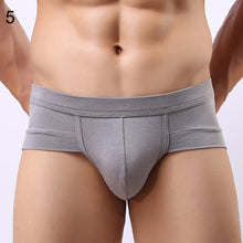 Load image into Gallery viewer, Men Sexy Solid Color Low Rise Briefs Breathable Bulge Pouch Underwear Underpants - provenclothes