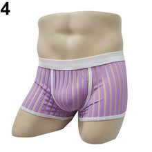 Load image into Gallery viewer, Men's Sexy Striped See Through Underwear Mesh Bulge Pouch Boxer Shorts Briefs - provenclothes