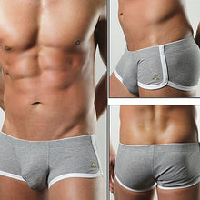Load image into Gallery viewer, Men Sexy Low Waist Cotton Basic Patchwork Underwear U Convex Design Underpants - provenclothes