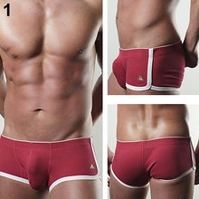 Load image into Gallery viewer, Men Sexy Low Waist Cotton Basic Patchwork Underwear U Convex Design Underpants - provenclothes