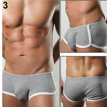 Load image into Gallery viewer, Men Sexy Low Waist Cotton Basic Patchwork Underwear U Convex Design Underpants - provenclothes