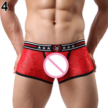 Load image into Gallery viewer, Sexy Men's Breathable Lace See Through Underwear Boxer Brief Bulge Pouch Shorts - provenclothes