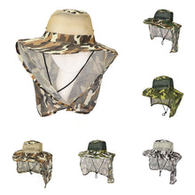 Load image into Gallery viewer, Fishing Hiking Outdoor Face Sun Protection Neck Cover Wide Brim Flap Cap Hat - provenclothes