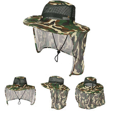 Load image into Gallery viewer, Fishing Hiking Outdoor Face Sun Protection Neck Cover Wide Brim Flap Cap Hat - provenclothes