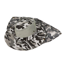 Load image into Gallery viewer, Fishing Hiking Outdoor Face Sun Protection Neck Cover Wide Brim Flap Cap Hat - provenclothes