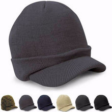 Load image into Gallery viewer, Men Women Fashion Warm Baggy Crochet Visor Brim Winter Ski Cap Outdoor Knit Hat - provenclothes