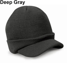Load image into Gallery viewer, Men Women Fashion Warm Baggy Crochet Visor Brim Winter Ski Cap Outdoor Knit Hat - provenclothes