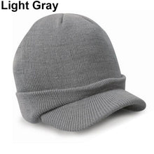 Load image into Gallery viewer, Men Women Fashion Warm Baggy Crochet Visor Brim Winter Ski Cap Outdoor Knit Hat - provenclothes