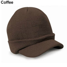 Load image into Gallery viewer, Men Women Fashion Warm Baggy Crochet Visor Brim Winter Ski Cap Outdoor Knit Hat - provenclothes