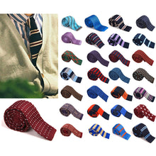 Load image into Gallery viewer, Men's Fashion Stripes Printing Mesh Necktie Knit Narrow Slim Weave Tie Suit - provenclothes