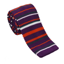 Load image into Gallery viewer, Men's Fashion Stripes Printing Mesh Necktie Knit Narrow Slim Weave Tie Suit - provenclothes
