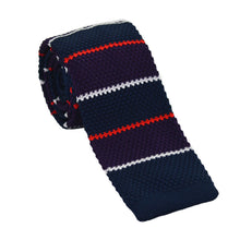 Load image into Gallery viewer, Men's Fashion Stripes Printing Mesh Necktie Knit Narrow Slim Weave Tie Suit - provenclothes