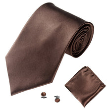 Load image into Gallery viewer, Men's Fashion Solid Color Suits Ties Necktie Cufflinks Hanky Set Tuxedo Suit - provenclothes