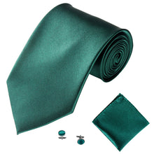 Load image into Gallery viewer, Men's Fashion Solid Color Suits Ties Necktie Cufflinks Hanky Set Tuxedo Suit - provenclothes