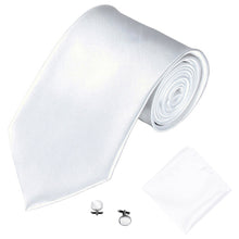 Load image into Gallery viewer, Men's Fashion Solid Color Suits Ties Necktie Cufflinks Hanky Set Tuxedo Suit - provenclothes