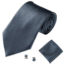 Load image into Gallery viewer, Men's Fashion Solid Color Suits Ties Necktie Cufflinks Hanky Set Tuxedo Suit - provenclothes